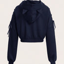 Ezwear capucha halloween con diseno de cordon con ojal de hombros caidos