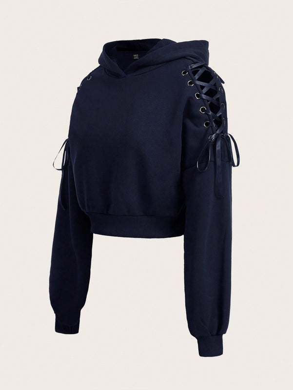 Ezwear capucha halloween con diseno de cordon con ojal de hombros caidos