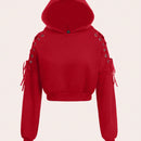 Ezwear capucha halloween con diseno de cordon con ojal de hombros caidos