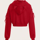 Ezwear capucha halloween con diseno de cordon con ojal de hombros caidos