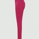 Pantalones ajustados, lineales y elegantes con botones y presillas para el cinturon, con forro termico y elasticos para mujer