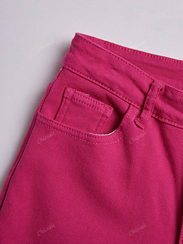 Pantalones ajustados, lineales y elegantes con botones y presillas para el cinturon, con forro termico y elasticos para mujer