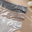 Set de 3 bragas de mujer multicolor de punto de canale con diseno de botones frontales y cintura ajustable