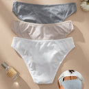 Set de 3 bragas de mujer multicolor de punto de canale con diseno de botones frontales y cintura ajustable