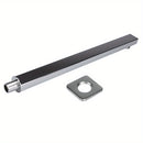 1PC Cabeza de ducha de lluvia cuadrada de acero inoxidable de 39,98 cm con brazo mural - No se necesita electricidad, Accesorio de ducha de baño durable, Plata