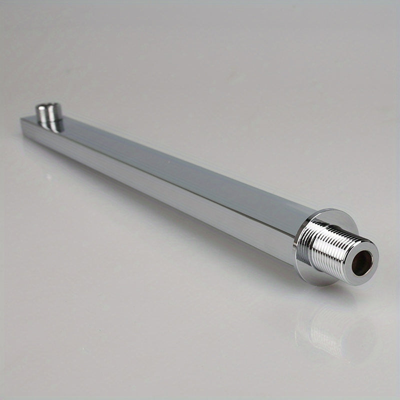 1PC Cabeza de ducha de lluvia cuadrada de acero inoxidable de 39,98 cm con brazo mural - No se necesita electricidad, Accesorio de ducha de baño durable, Plata