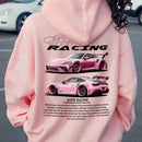 Camiseta informal con estampado, sudadera suelta con capucha, regalo para entusiastas de los autos, camiseta a juego con tematica de autos