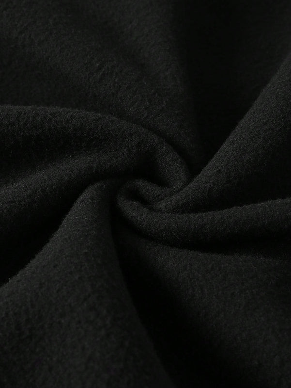 Ezwear sudadera informal tipo streetwear con lema, con corte holgado, estampado negro y rosa, para mujer, otono invierno