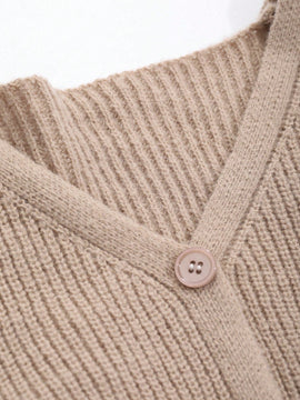 Dazy cardigan de botones de color liso para mujer, informal para uso diario, otono