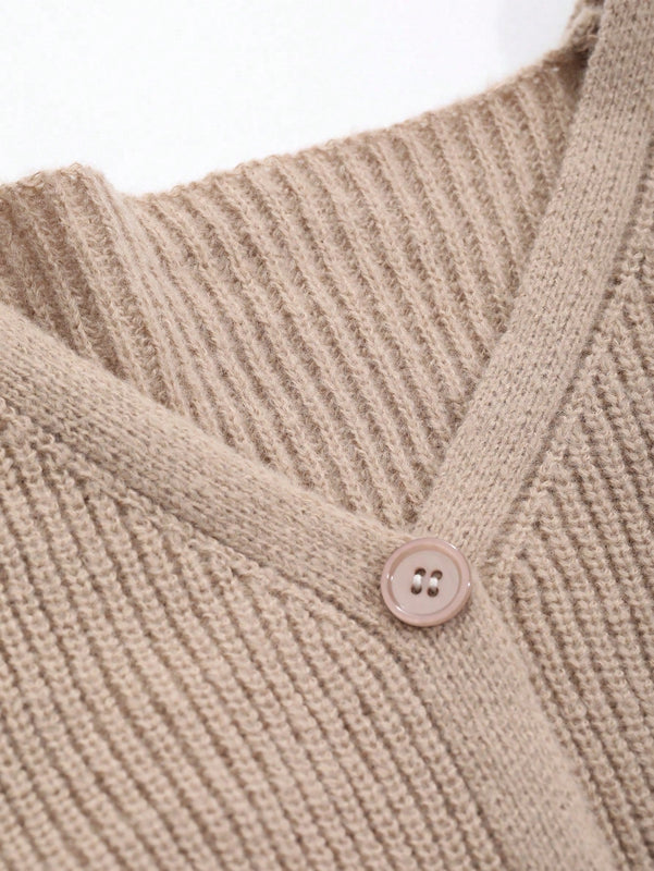 Dazy cardigan de botones de color liso para mujer, informal para uso diario, otono