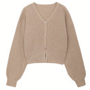 Dazy cardigan de botones de color liso para mujer, informal para uso diario, otono