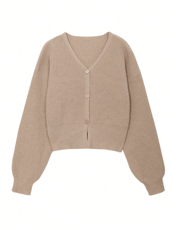 Dazy cardigan de botones de color liso para mujer, informal para uso diario, otono