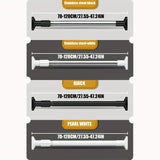 1 pieza de varilla telescópica ajustable sin taladro - Varilla metálica versátil para cortinas de ducha, puertas, soporte de armario y secado, instalación fácil, ideal para accesorios de baño, cortinas de ducha para baño