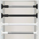 1 pieza de varilla telescópica ajustable sin taladro - Varilla metálica versátil para cortinas de ducha, puertas, soporte de armario y secado, instalación fácil, ideal para accesorios de baño, cortinas de ducha para baño