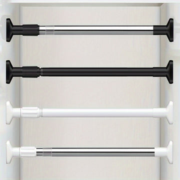 1 pieza de varilla telescópica ajustable sin taladro - Varilla metálica versátil para cortinas de ducha, puertas, soporte de armario y secado, instalación fácil, ideal para accesorios de baño, cortinas de ducha para baño