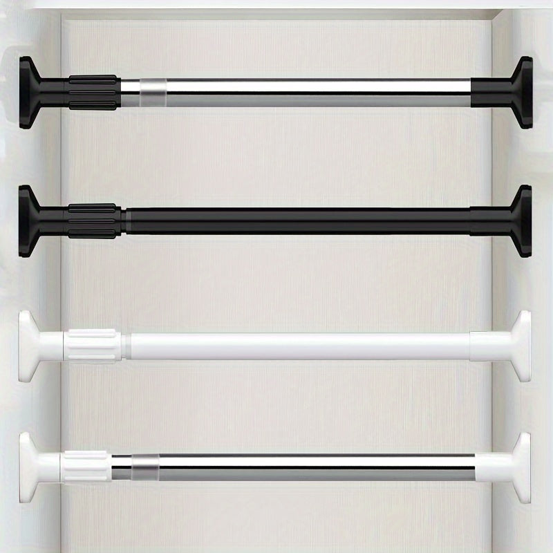 1 pieza de varilla telescópica ajustable sin taladro - Varilla metálica versátil para cortinas de ducha, puertas, soporte de armario y secado, instalación fácil, ideal para accesorios de baño, cortinas de ducha para baño