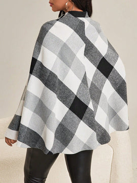 Lady abrigo de mujer de manga larga con cuello alto, botones dorados, estilo elegante para ocasiones casuales, de fiesta, boda, de oficina, en otono e invierno, en colores negro, blanco y gris, talla grande, nuevo.