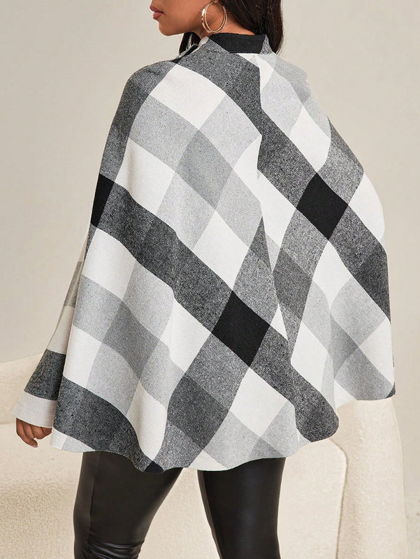Lady abrigo de mujer de manga larga con cuello alto, botones dorados, estilo elegante para ocasiones casuales, de fiesta, boda, de oficina, en otono e invierno, en colores negro, blanco y gris, talla grande, nuevo.