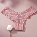 4/piezas tanga sexy para mujer, con diseno de flores pequenas calado y tirantes cruzados de encaje, ropa interior sexy