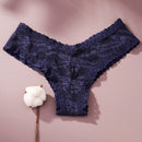 4/piezas tanga sexy para mujer, con diseno de flores pequenas calado y tirantes cruzados de encaje, ropa interior sexy