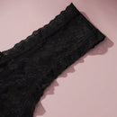 4/piezas tanga sexy para mujer, con diseno de flores pequenas calado y tirantes cruzados de encaje, ropa interior sexy