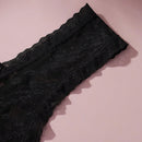4/piezas tanga sexy para mujer, con diseno de flores pequenas calado y tirantes cruzados de encaje, ropa interior sexy