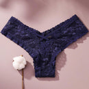 4/piezas tanga sexy para mujer, con diseno de flores pequenas calado y tirantes cruzados de encaje, ropa interior sexy