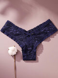 4/piezas tanga sexy para mujer, con diseno de flores pequenas calado y tirantes cruzados de encaje, ropa interior sexy