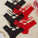 Conjunto de ropa interior romantica y sensual de diseno de encaje para mujeres (5 piezas)