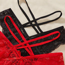 Conjunto de ropa interior romantica y sensual de diseno de encaje para mujeres (5 piezas)