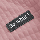 Ezwear capucha crop con slogan con parche con cordon delantero de hombros caidos