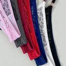 7 piezas/set elegante tanga de encaje de cintura baja, atractivo y elegante