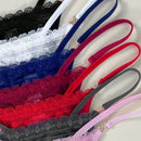 7 piezas/set elegante tanga de encaje de cintura baja, atractivo y elegante