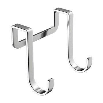 4pcs Ganchos Dobles de Acero Inoxidable - Antioxidantes, Fácil Instalación en Pared para Almacenamiento de Armarios de Cocina y Baño, Ganchos de Utilidad