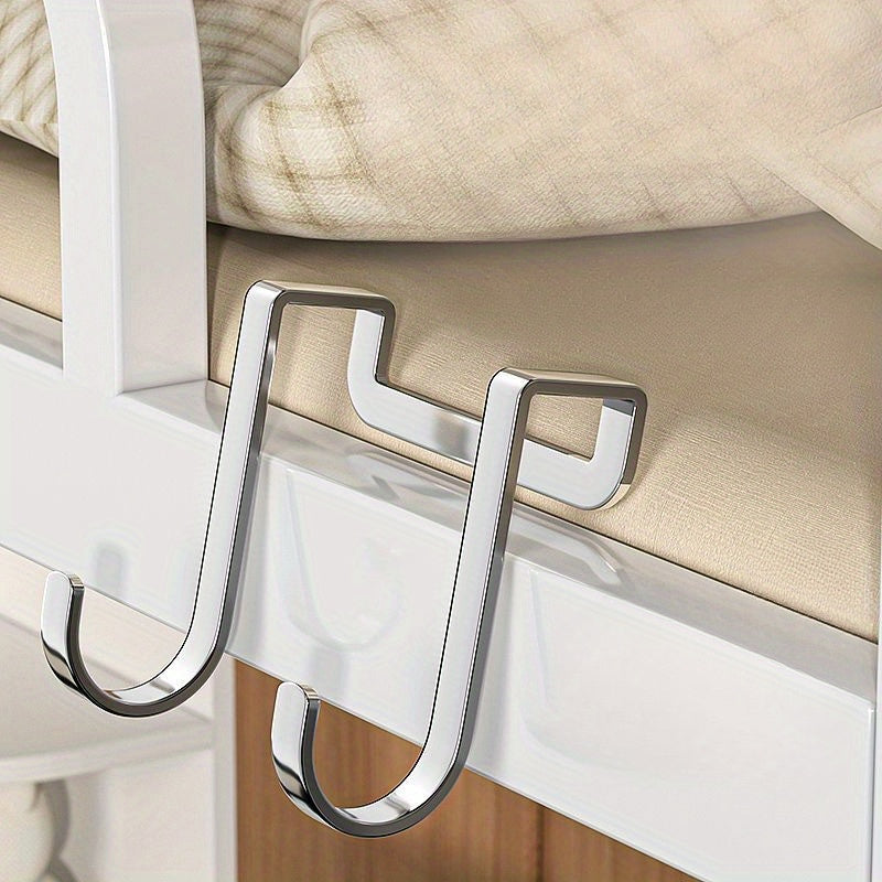 4 ganchos de acero inoxidable, estilo casual, para colgar en pared sin taladro, resistentes al óxido, organizador para cocina, baño o gabinetes