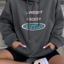 Dazy sudadera holgada y casual de felpa para mujer, nuevo diseno de otono