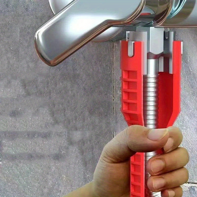 1pc Llave de fregadero de alta calidad 5-en-1 multifuncional - Plástico duradero, ajuste universal para grifo e instalación de baño