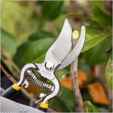 Tijeras de Podar Profesionales para Ramas de Árboles de Jardín - Secadores Ergonómicos con Agarre Cómodo, Hojas de Acero Inoxidable, Mangos Negros y Amarillos, Operación Manual, No Requiere Energía, Tijeras de Podar para Jardín