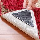 Cinta de agarre antideslizante de silicona de 8 paquetes y almohadillas para oficina, habitación, dormitorio - Pinzas de alfombra lavables reutilizables con almohadillas adhesivas para el hogar y la sala de estar