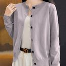 Essnce cardigan suelto y casual de mujer de un solo abotonado, de color liso, manga larga, para otono/invierno