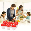 Juego de Cocedor de Huevos de 3/4/6 piezas, Cocedor de Huevos Reutilizable para Huevos Duros, Sin Cáscara, Cocedor de Huevos de Silicona Antiadherente, Una Herramienta de Cocina Práctica, Puede Ser Utilizado para Cocinar, Almacenar Alimentos o Salsas par