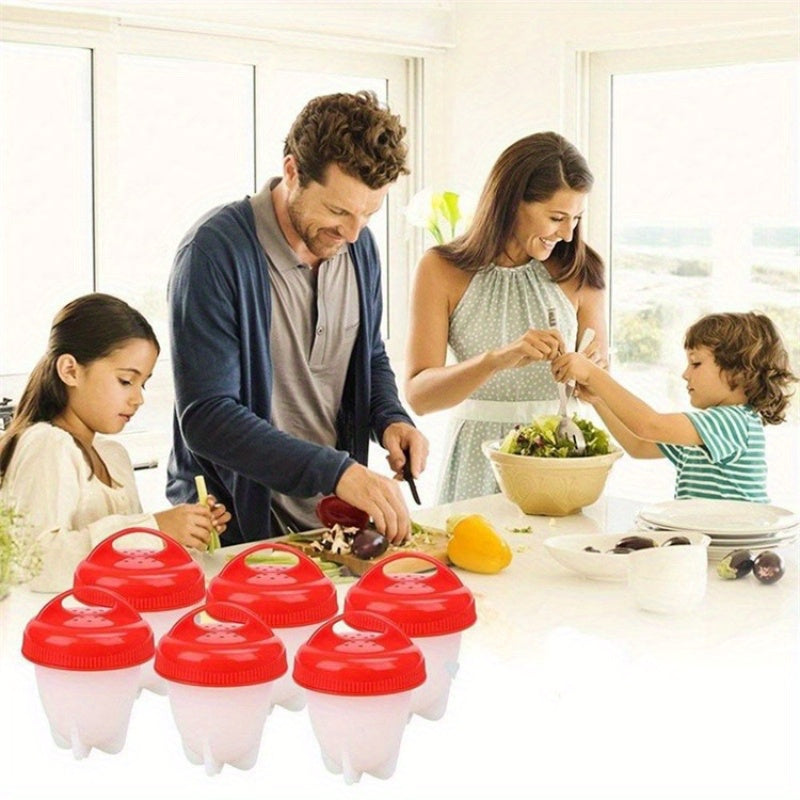 Juego de Cocedor de Huevos de 3/4/6 piezas, Cocedor de Huevos Reutilizable para Huevos Duros, Sin Cáscara, Cocedor de Huevos de Silicona Antiadherente, Una Herramienta de Cocina Práctica, Puede Ser Utilizado para Cocinar, Almacenar Alimentos o Salsas par