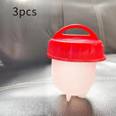 Juego de Cocedor de Huevos de 3/4/6 piezas, Cocedor de Huevos Reutilizable para Huevos Duros, Sin Cáscara, Cocedor de Huevos de Silicona Antiadherente, Una Herramienta de Cocina Práctica, Puede Ser Utilizado para Cocinar, Almacenar Alimentos o Salsas par