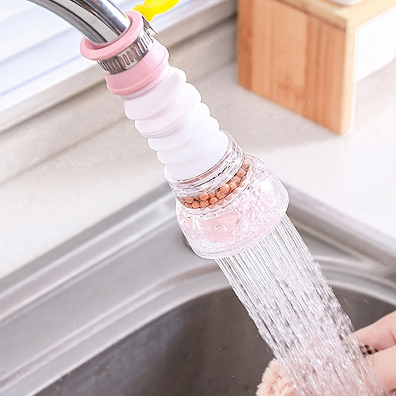 1pc Cabezal de Ducha Ajustable en Rosa con Boquilla Giratoria y Filtro Retráctil - A Prueba de Salpicaduras, Estilo Moderno, Diámetro de 1.18", Altura de 4.72", Ideal para Uso en Cocina Doméstica