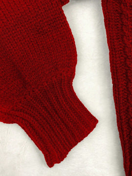Moosta cardigan informal de manga de globo con nudo delantero de unicolor para otono/invierno