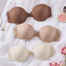 3 piezas conjunto de sujetadores sin tirantes minimalistas y sexy con cierre delantero para mujeres
