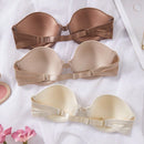 3 piezas conjunto de sujetadores sin tirantes minimalistas y sexy con cierre delantero para mujeres