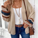 Emery rose cardigan de mujer de bloques de color con rayas, moda minimalista para uso casual diario