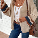 Emery rose cardigan de mujer de bloques de color con rayas, moda minimalista para uso casual diario