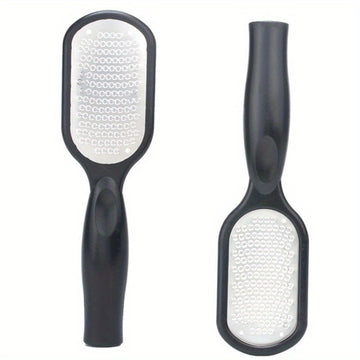 1pc Lima de Pedicura para Pies de Acero Inoxidable & Removedor - Mango Ergonómico, Superficie de Doble Textura para Exfoliación Beige Claro Muerto, Raspador de Talones y Lima para Pies - No Necesita Batería, Herramienta Portátil para Cuidado del Pie en C